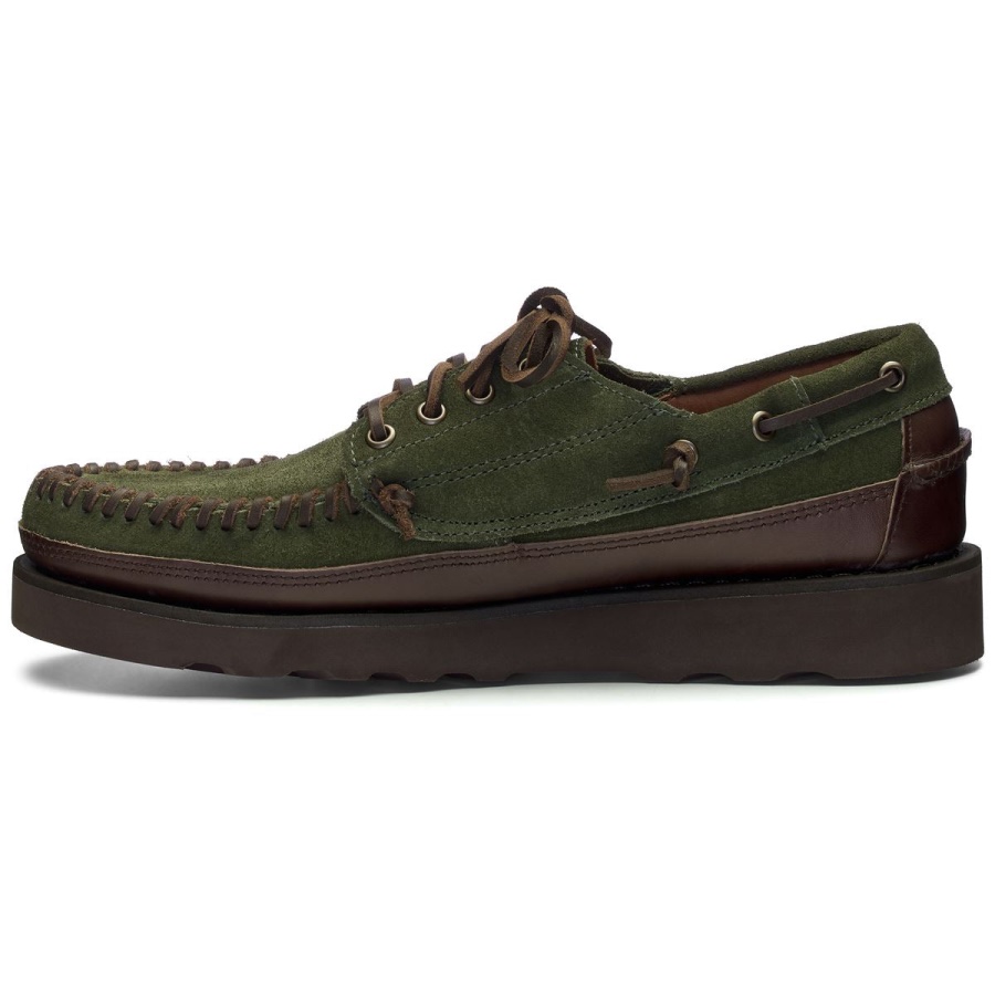 Keuka Lea Canoe Moc-Dark Brown & Forest Green Sebago Australia