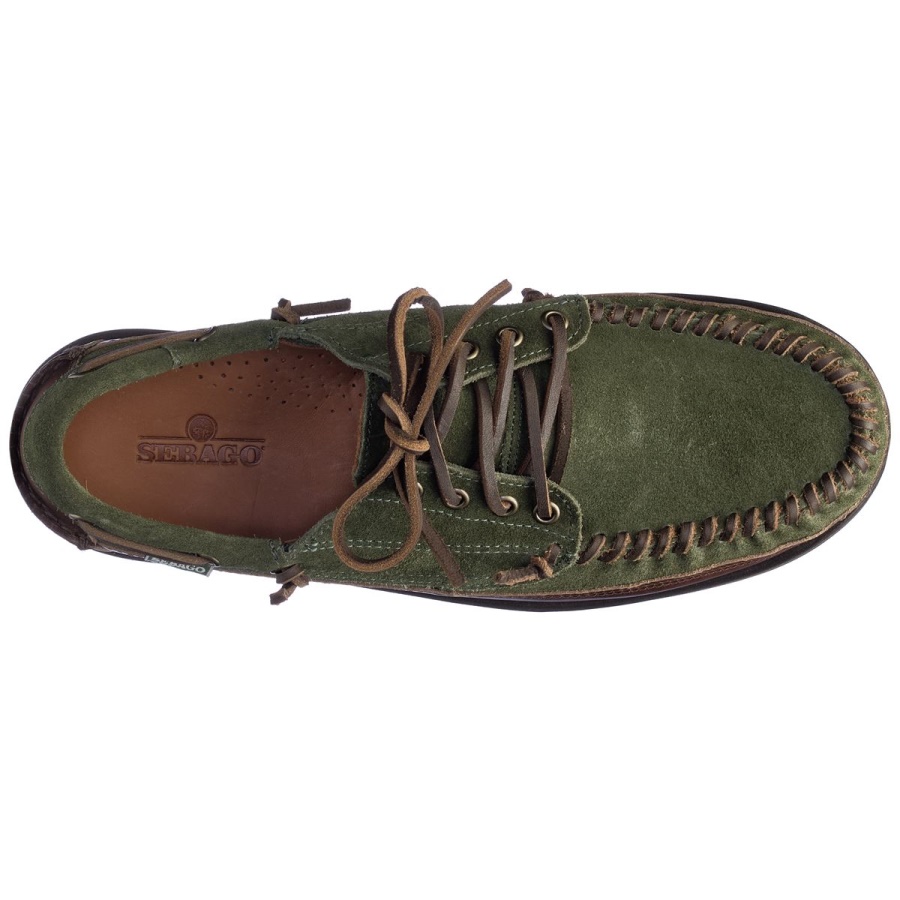 Keuka Lea Canoe Moc-Dark Brown & Forest Green Sebago Australia