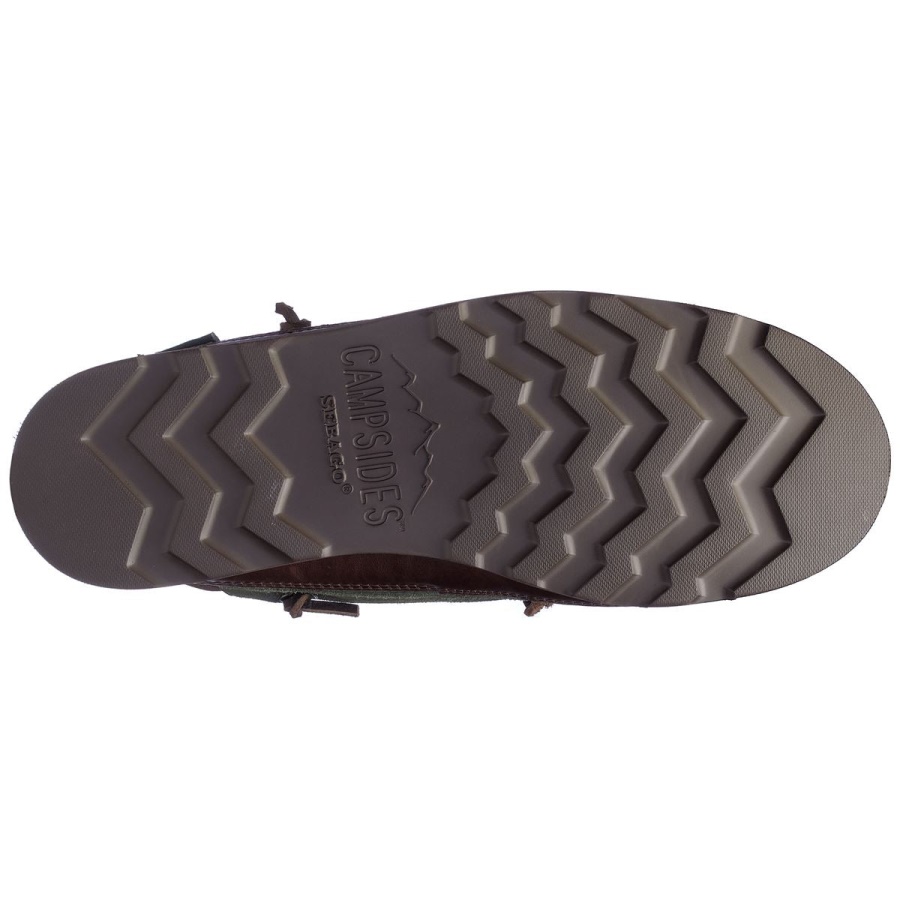 Keuka Lea Canoe Moc-Dark Brown & Forest Green Sebago Australia