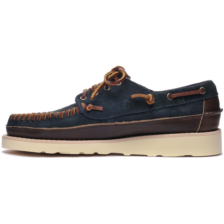 Keuka Lea Canoe Moc-Navy Blue & Dark Brown Sebago Australia