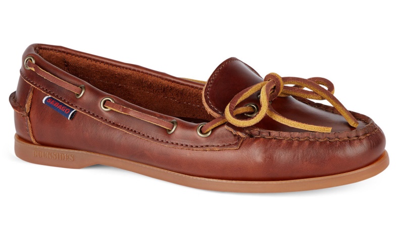 Brown-Gum Sebago Australia Womens Nina Waxed Bala Moccasin