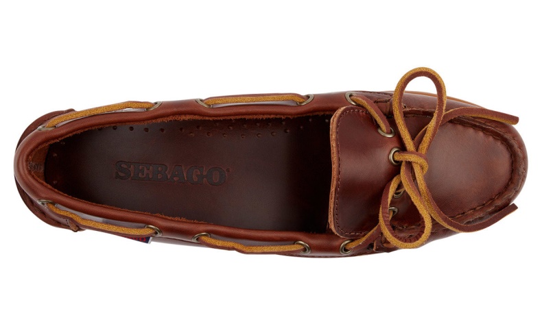 Brown-Gum Sebago Australia Womens Nina Waxed Bala Moccasin
