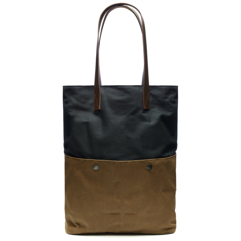 Pemaquid Canvas Tote Bag Sebago Australia Blue-Brown