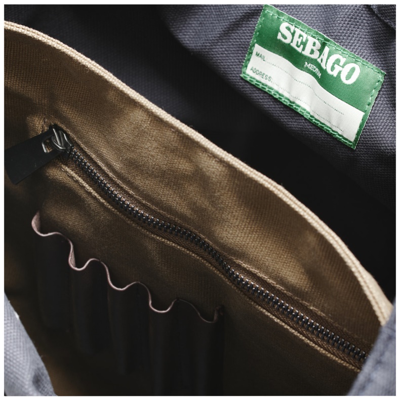 Pemaquid Canvas Tote Bag Sebago Australia Blue-Brown