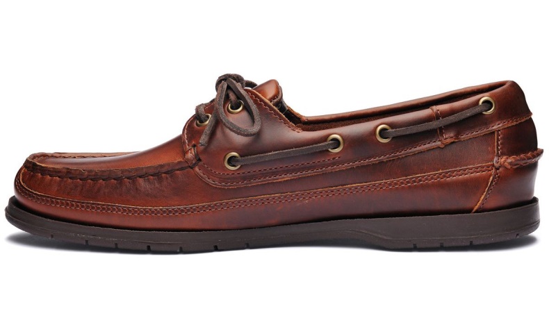 Schooner Waxed Leather Boat Shoe Sebago Australia Brown Gum