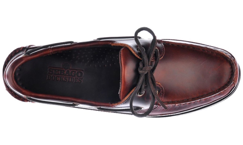 Schooner Waxed Leather Boat Shoe Sebago Australia Brown Gum