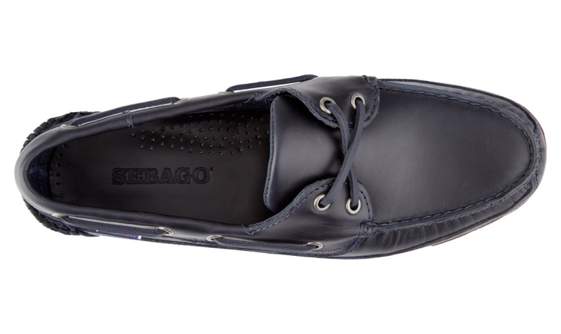 Sebago Australia Blue Navy-Gum Schooner Waxed Leather Boat Shoe