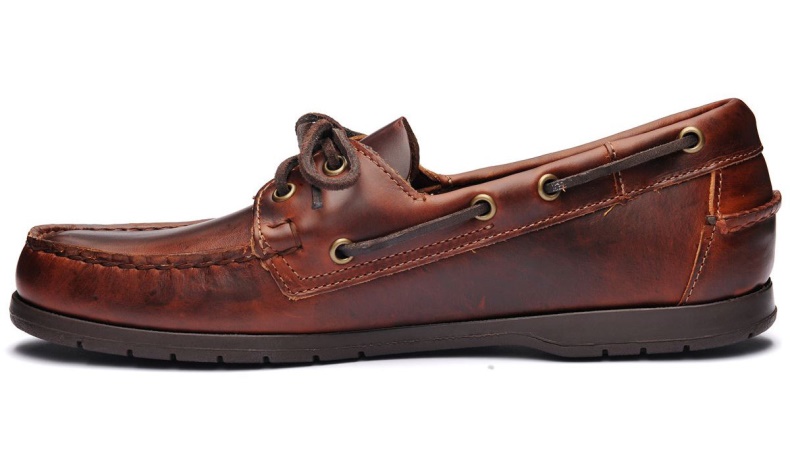 Sebago Australia Brown Gum Endeavor Waxed Leather Boat Shoe