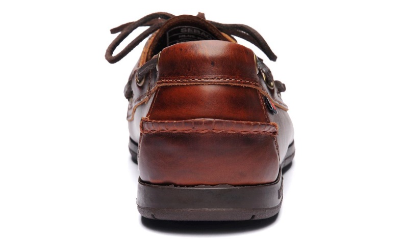 Sebago Australia Brown Gum Endeavor Waxed Leather Boat Shoe