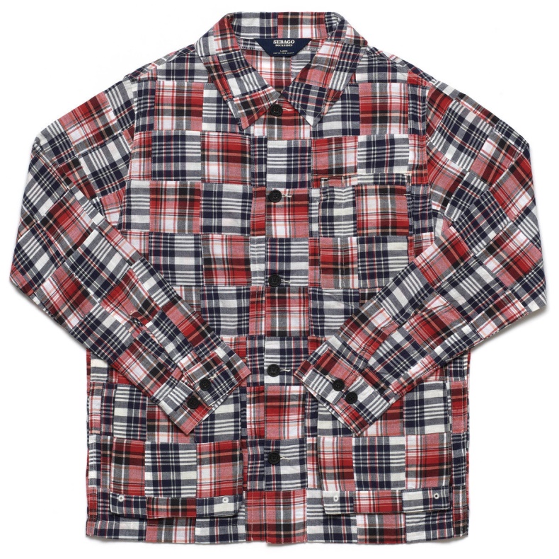 Sebago Australia White-Navy-Red Springpoint Madras