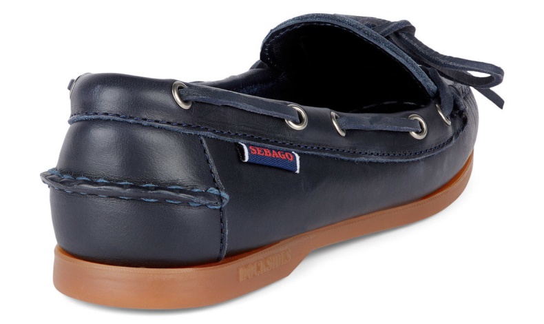 Womens Nina Waxed Bala Moccasin Blue Navy-Gum Sebago Australia