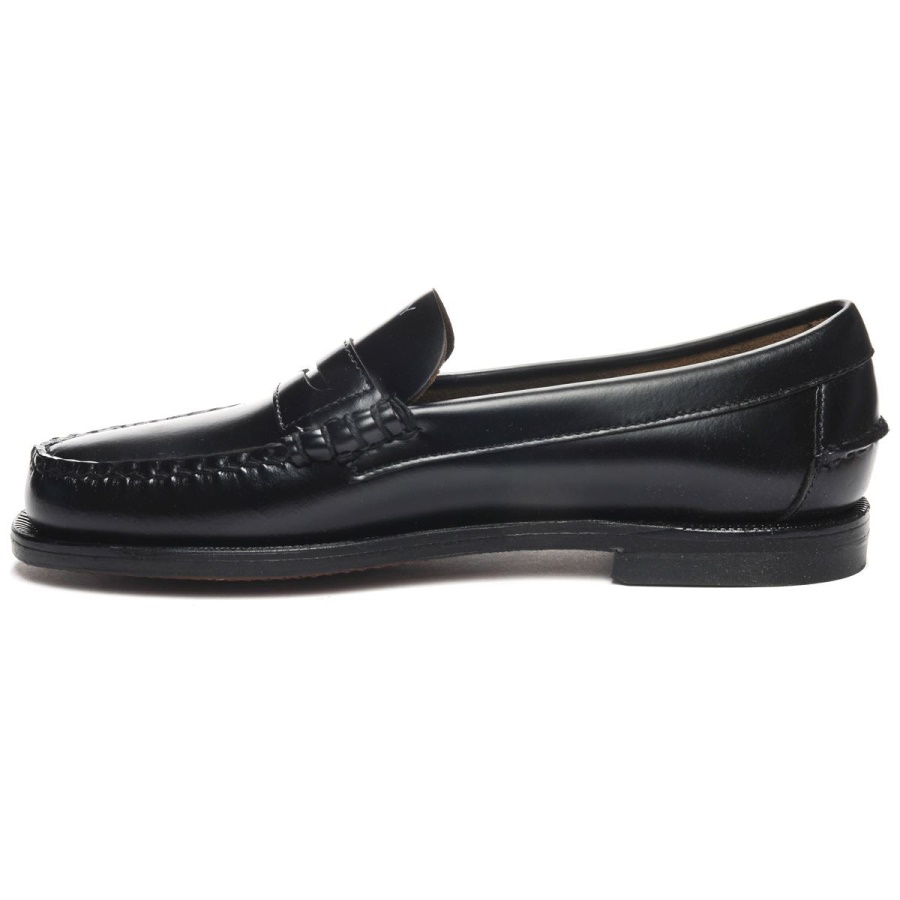 Sebago Australia Classic Dan Tag Woman-Black & White Penny