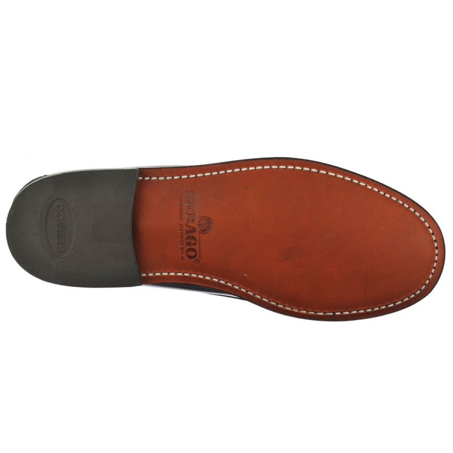 Sebago Australia Classic Dan Tag Woman-Black & White Penny