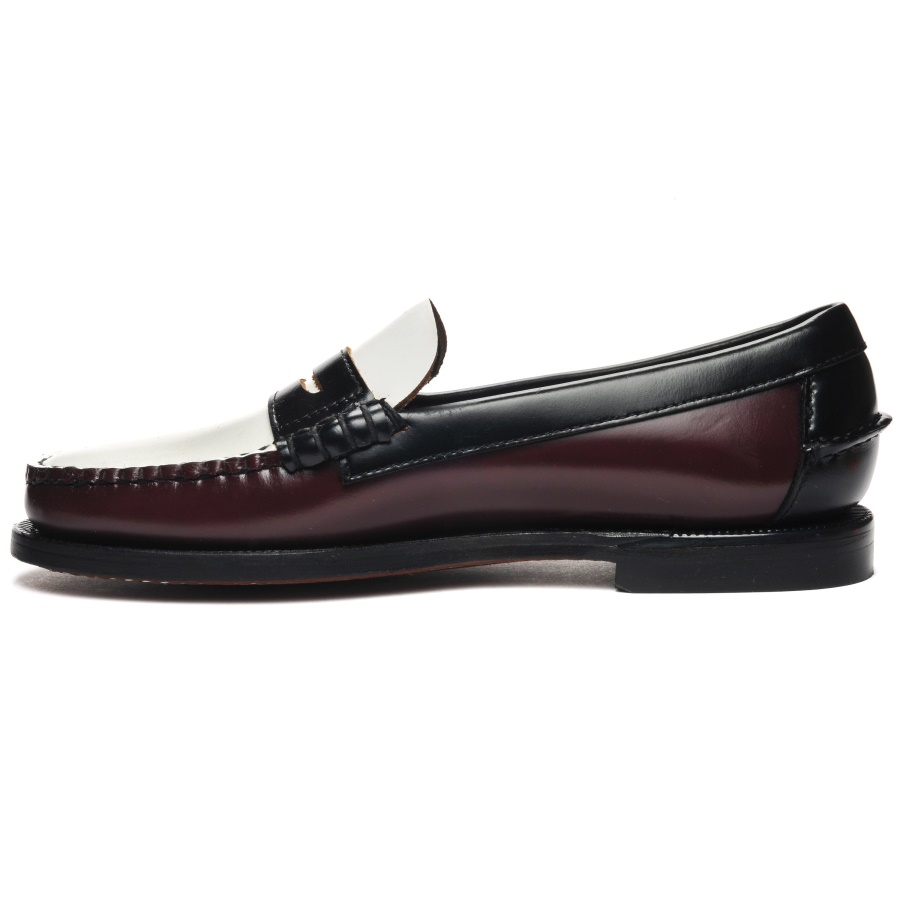 Sebago Australia Classic Dan Woman-Garnet & White & Black