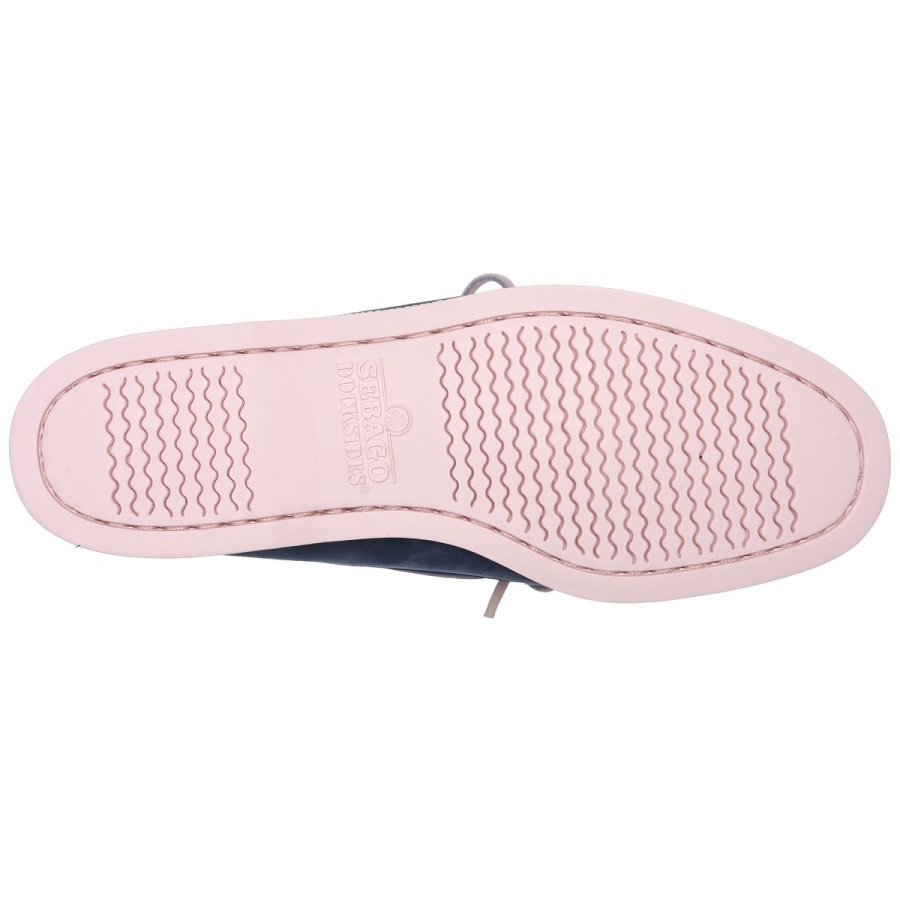 Sebago Australia Docksides Portland Nubuk-Navy Blue & Pink