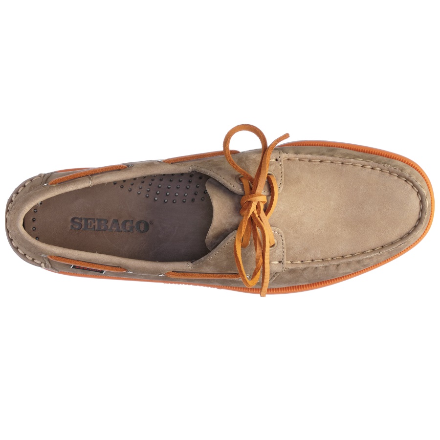 Sebago Australia Docksides Portland Nubuk-Taupe & Orange
