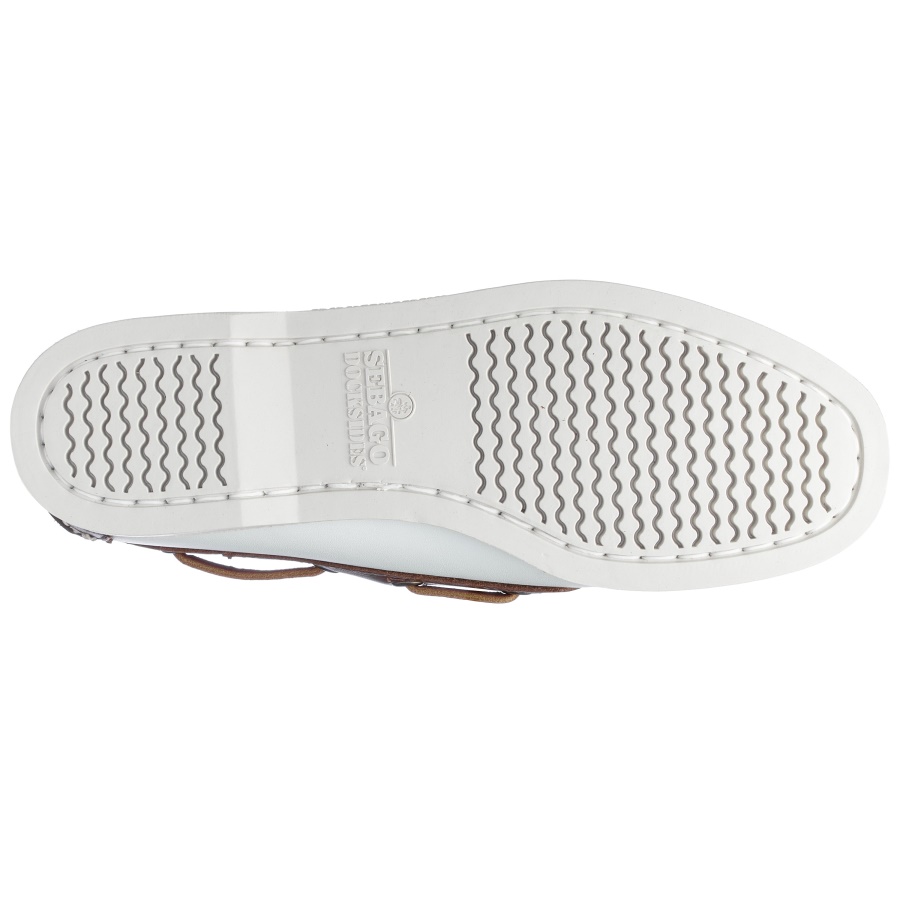 Sebago Docksides Portland Woman-White & Brown