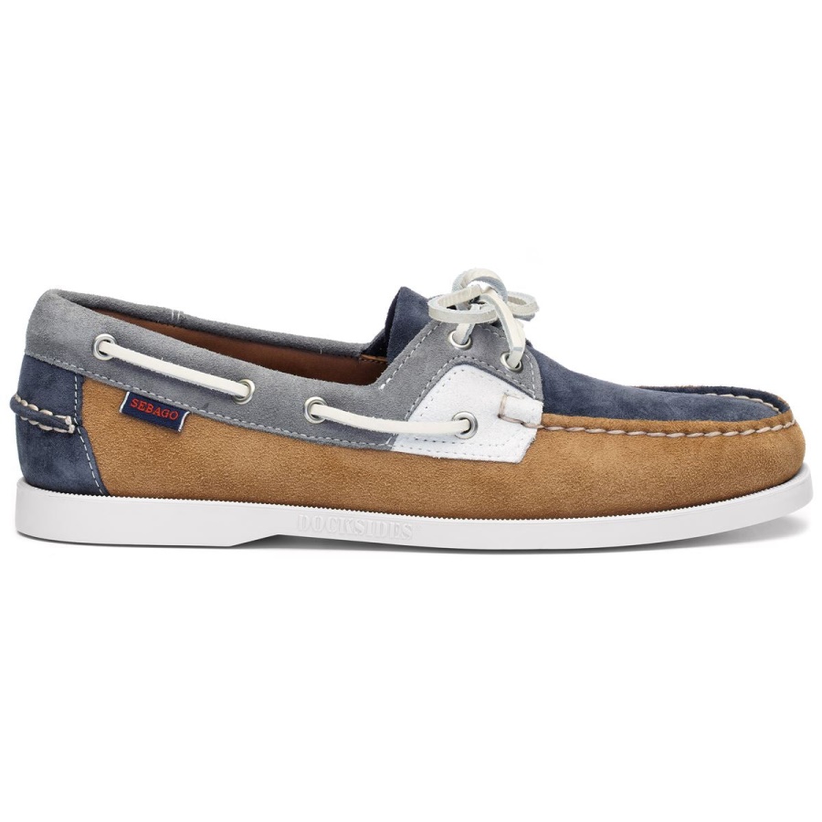 Sebago Australia Rossisland Jib-Cognac & Denim & Slate & White