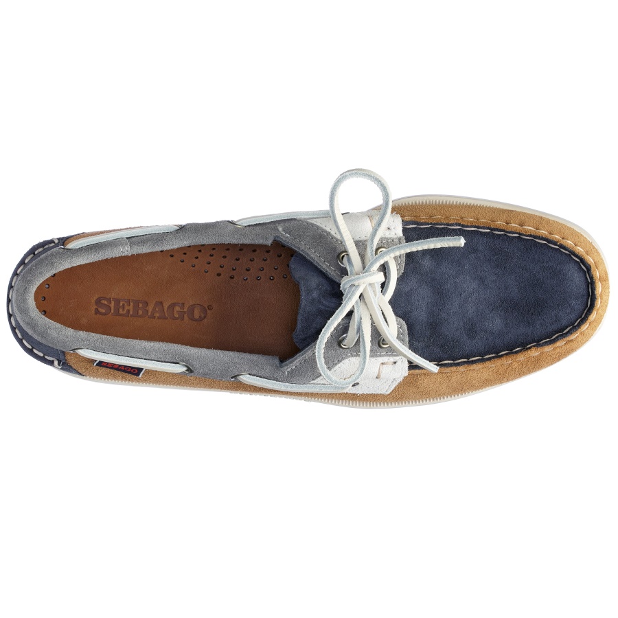 Sebago Australia Rossisland Jib-Cognac & Denim & Slate & White